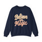 Believe in Magic Cozy Pastel Crewneck Christmas Sweatshirt