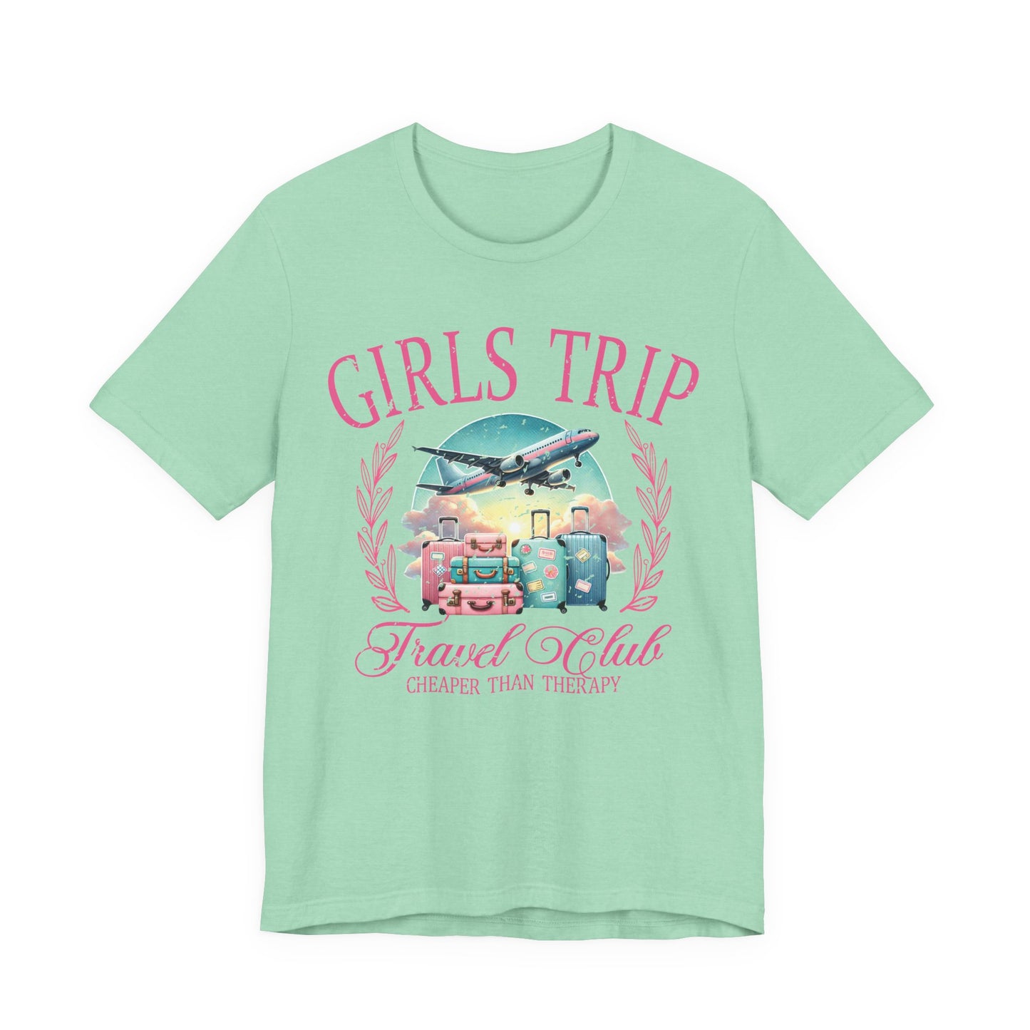 Girls Trip Travel Club Tee — Cute Suitcase & Plane Vacation Shirt