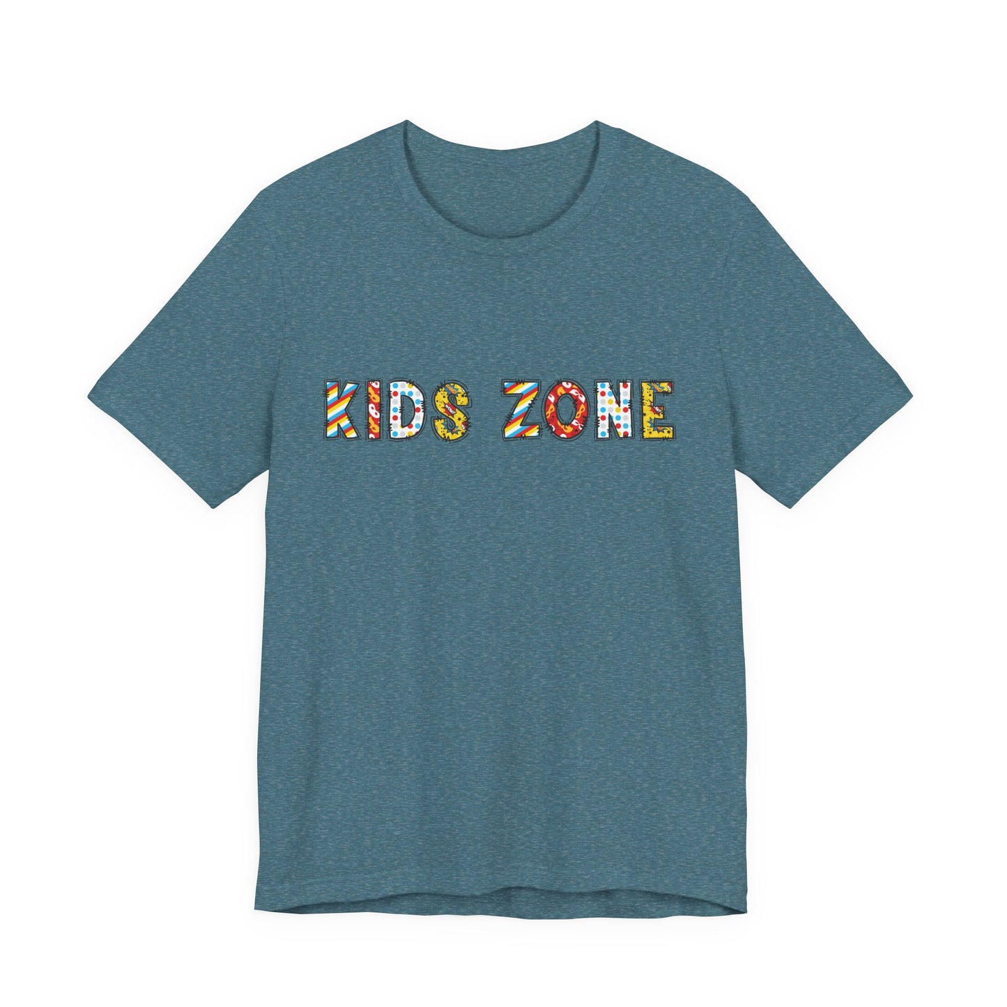 Kids Zone Daycare T-Shirt — Superhero Lettering
