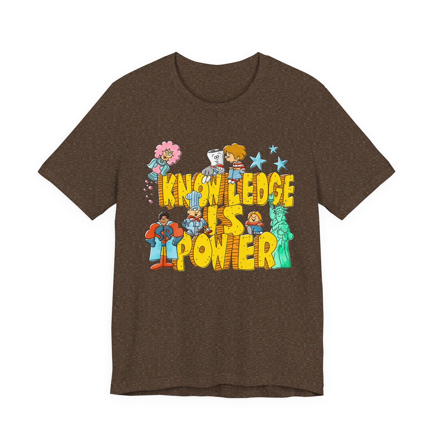 Knowledge Is Power Retro Vintage Graphic Tee