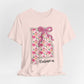 Alabama Floral State Tee — Pink Bow & Script