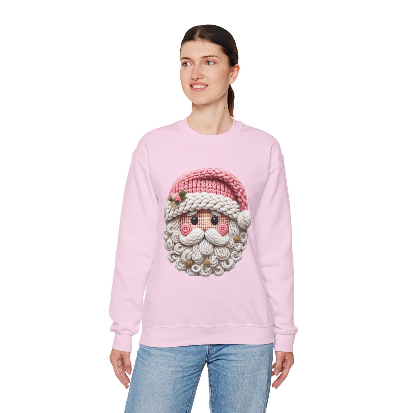 Knit Santa Christmas Crewneck Sweatshirt