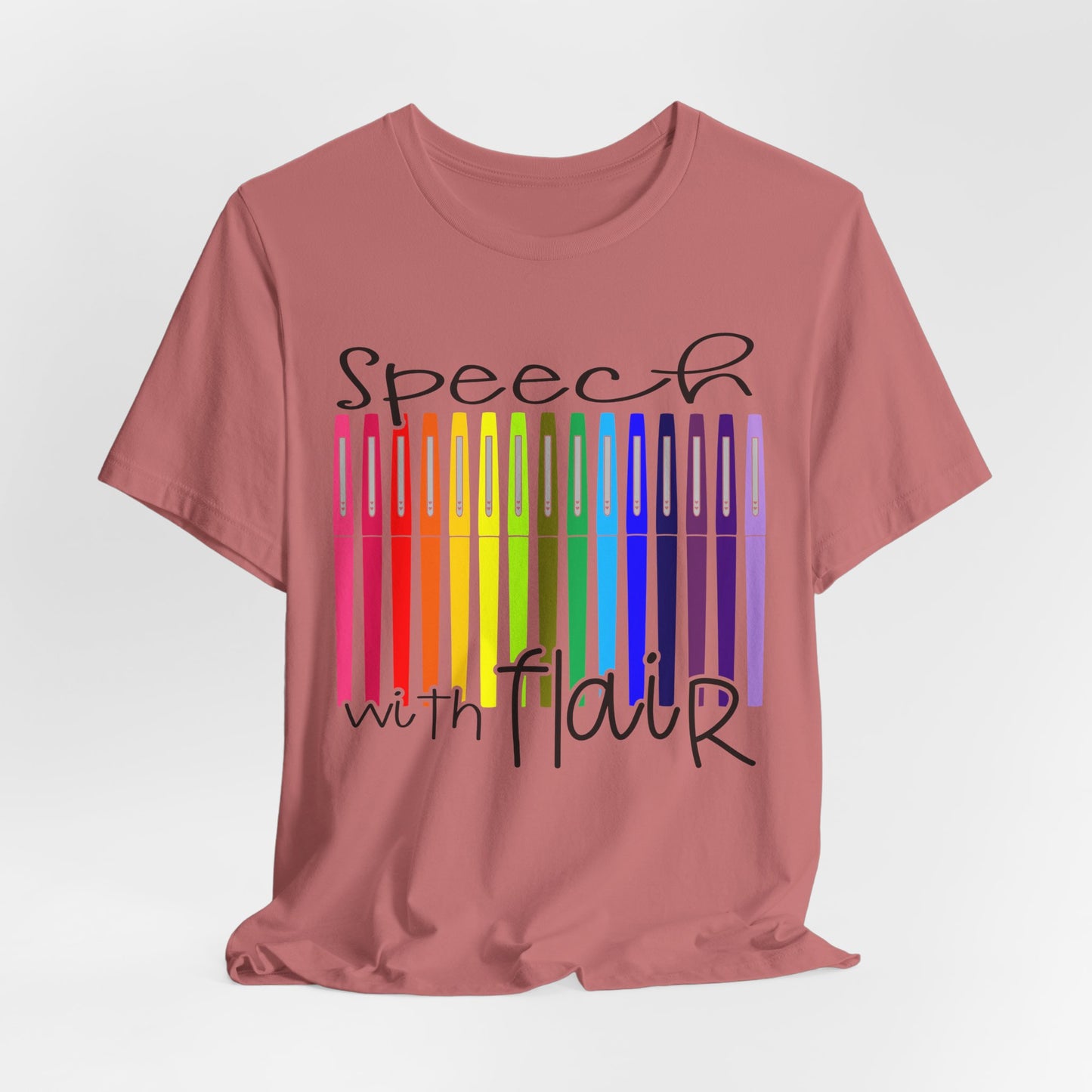 Rainbow Flair Pen School Staff Tee - Speech With Flair