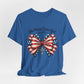 One Nation Under God Patriotic T-shirt with Bow Design