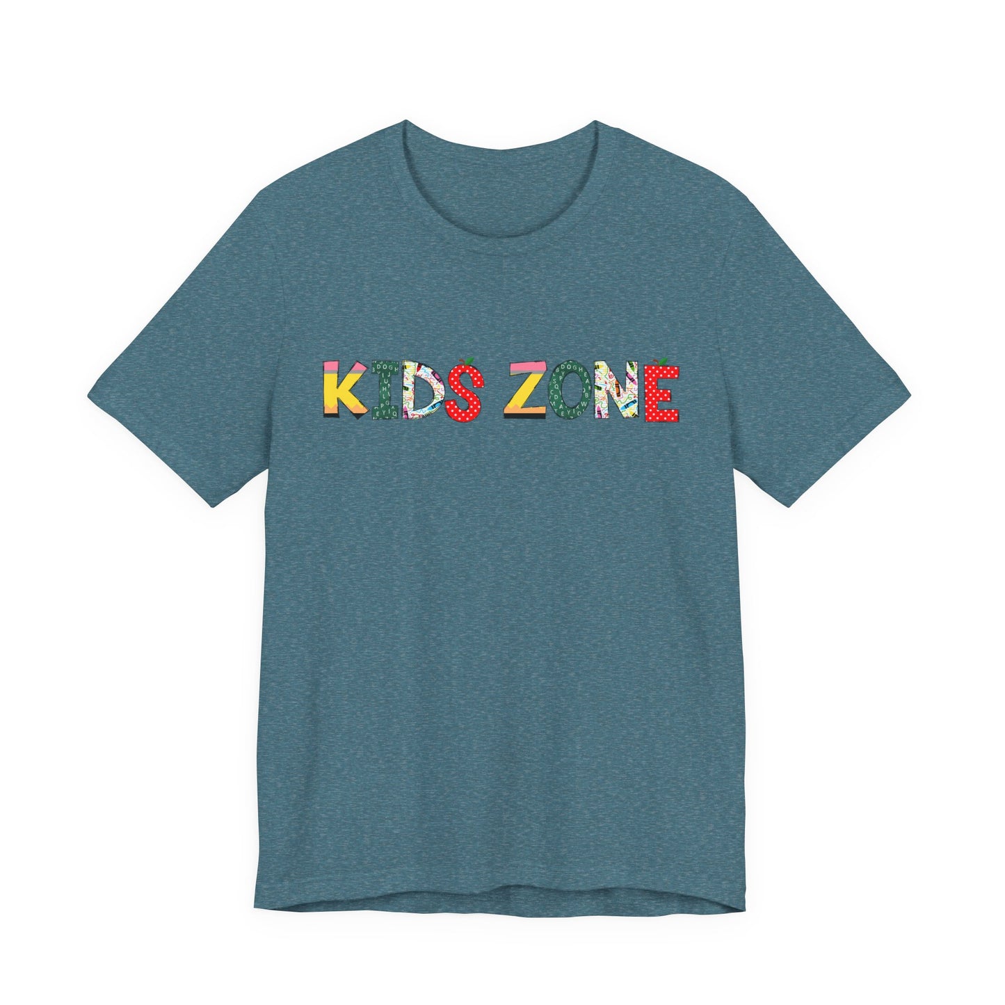 Kids Zone Daycare T-Shirt — School Print Lettering