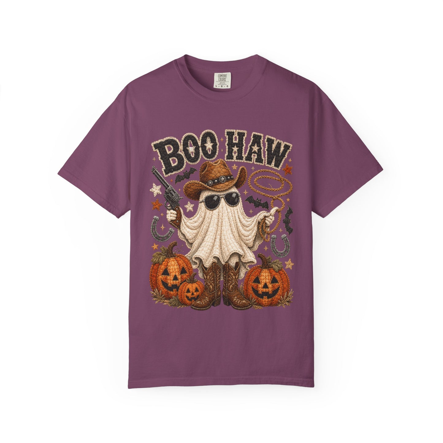 Boo Haw Cowboy Halloween Ghost T-Shirt