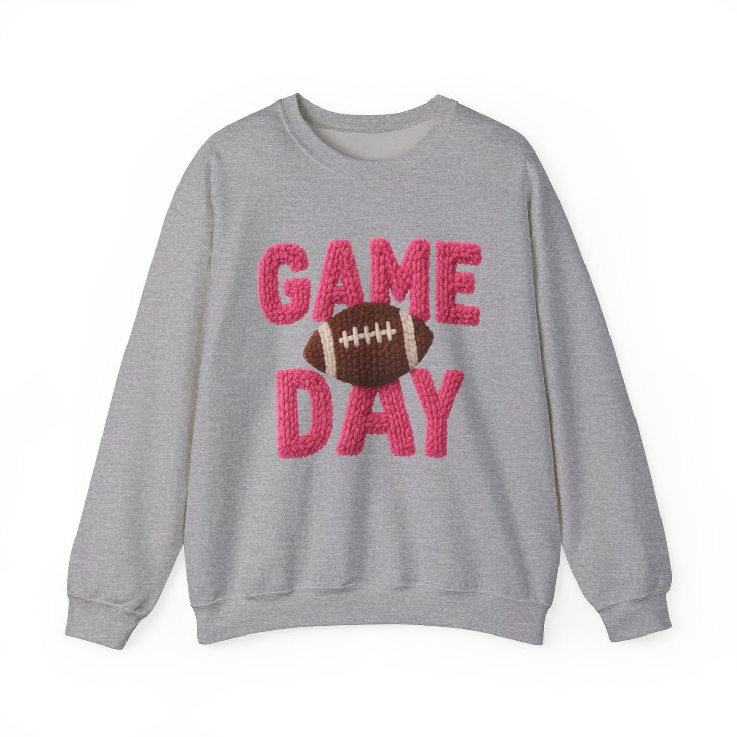 Game Day Football Yarn Crewneck Sweatshirt