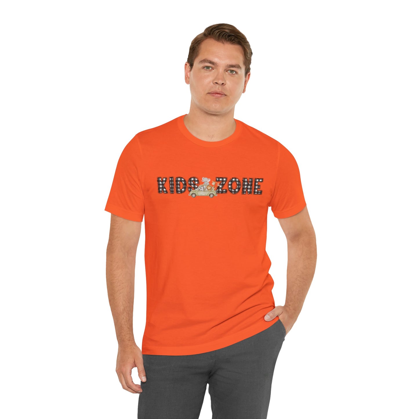 Kids Zone Daycare T-Shirt — Checkered Safari