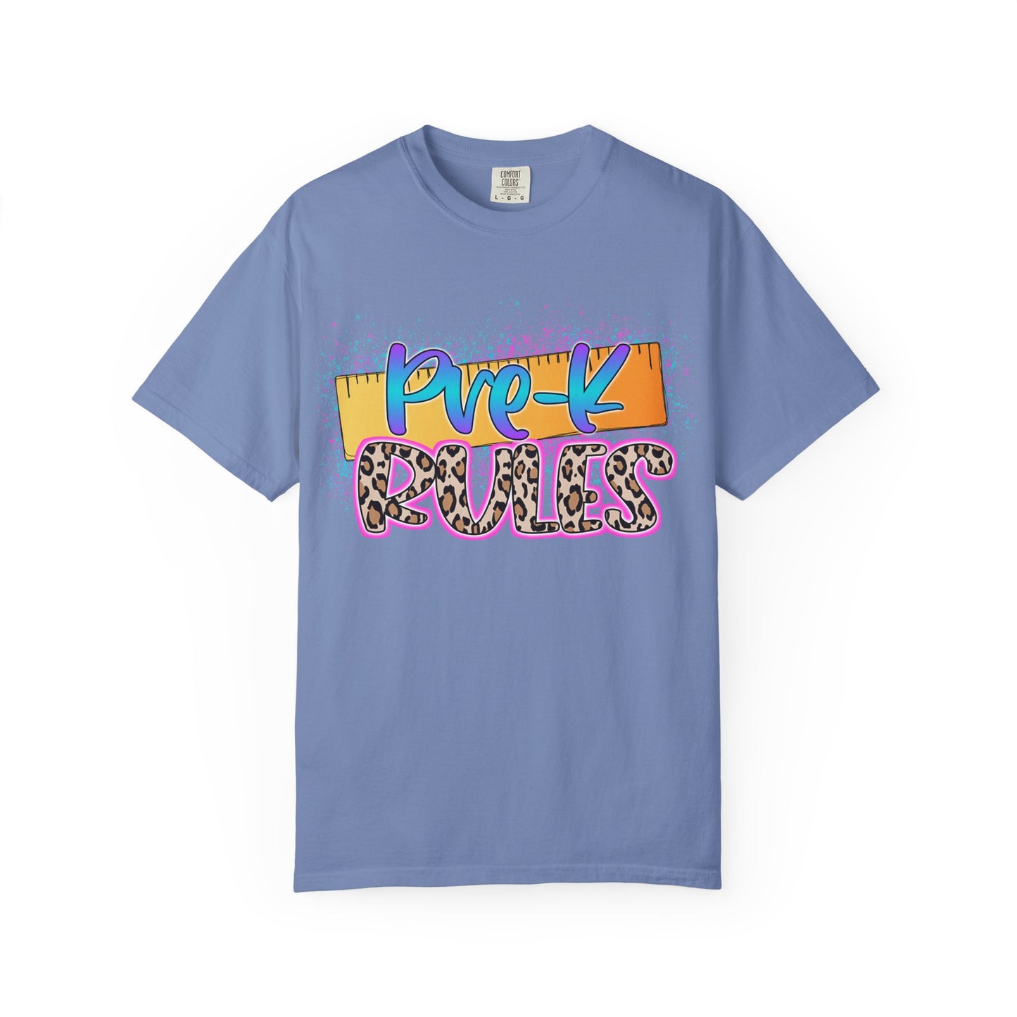 Pre-K Rules T-Shirt, Fun Preschool Shirt, Unisex Garment-Dyed Tee, Back to School Top, Teacher Gift