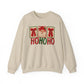 Ho Ho Ho Santa Patch Holiday Faux Yarn Christmas Crewneck