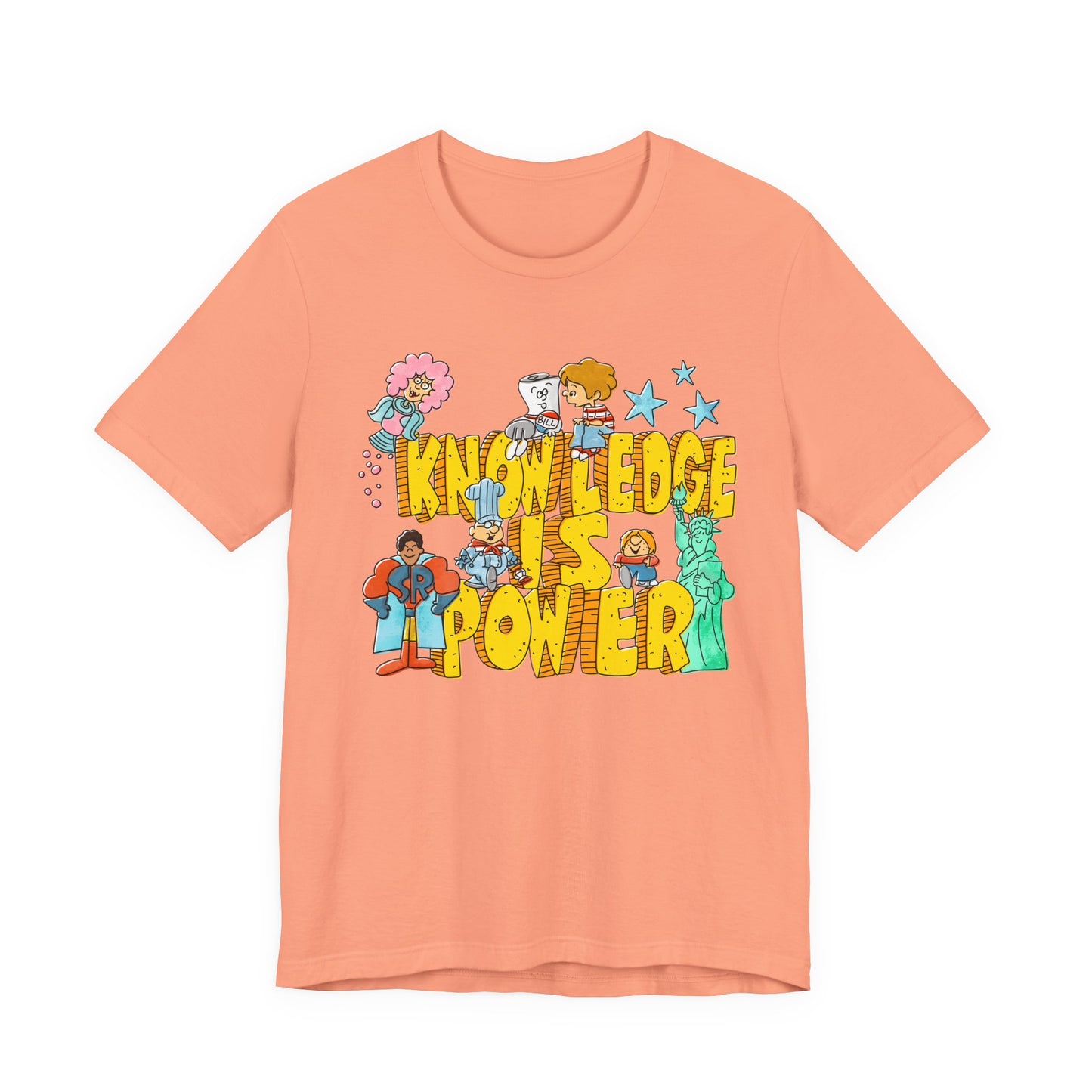 Knowledge Is Power Retro Vintage Graphic Tee