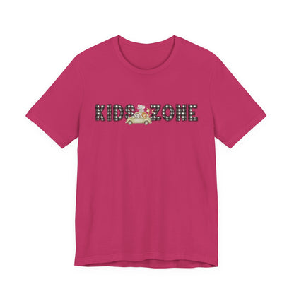 Kids Zone Daycare T-Shirt — Checkered Safari
