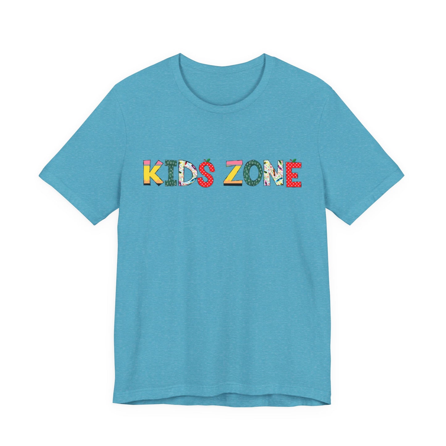 Kids Zone Daycare T-Shirt — School Print Lettering