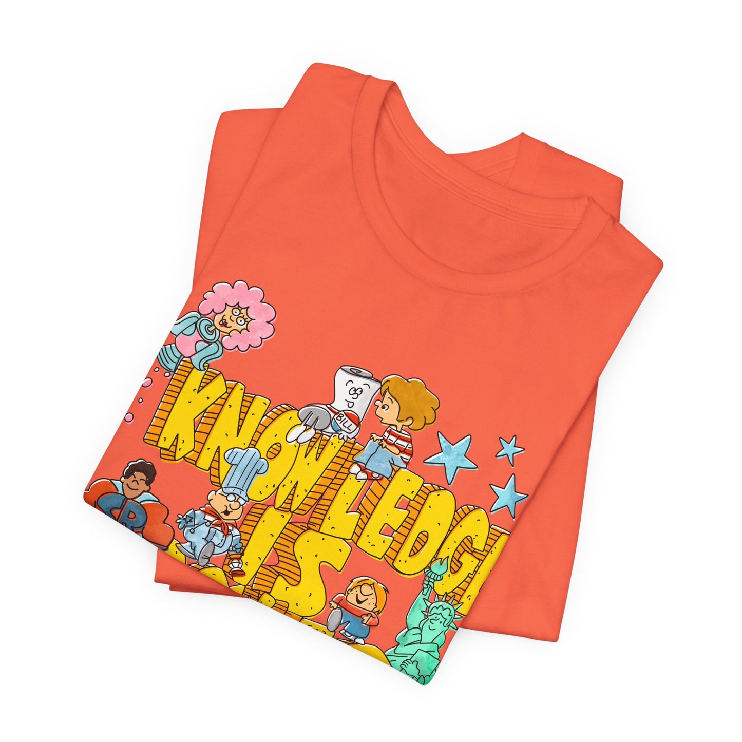 Knowledge Is Power Retro Vintage Graphic Tee