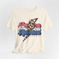 Patriotic Leopard Print America, Born & Raised - Graphic Tee