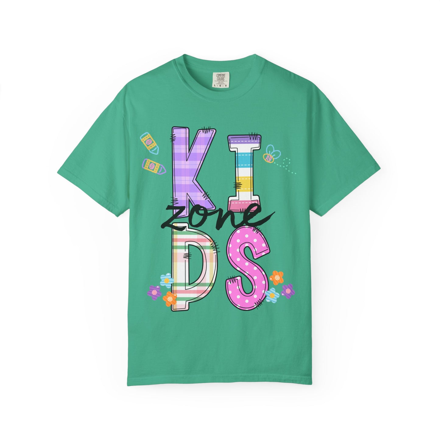 Kids Zone Daycare Comfort Colors Tee - Spring Pastels Stacked