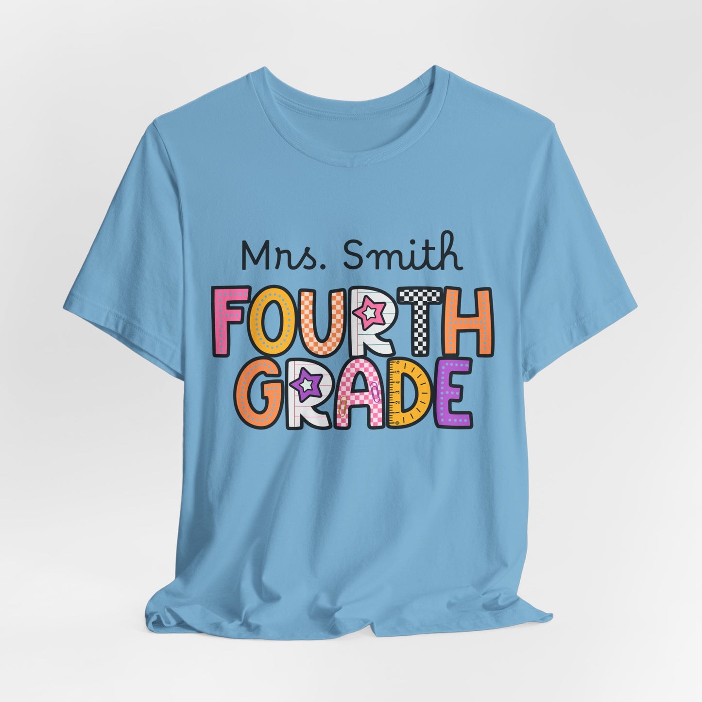 Personalized Fourth Grade Teacher T-Shirt