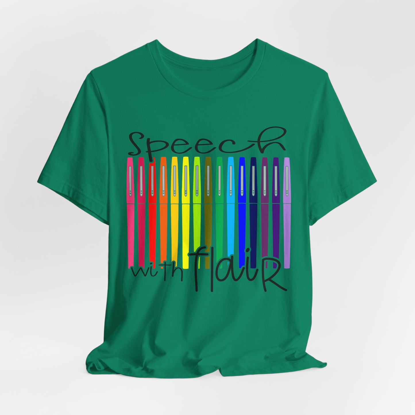 Rainbow Flair Pen School Staff Tee - Speech With Flair