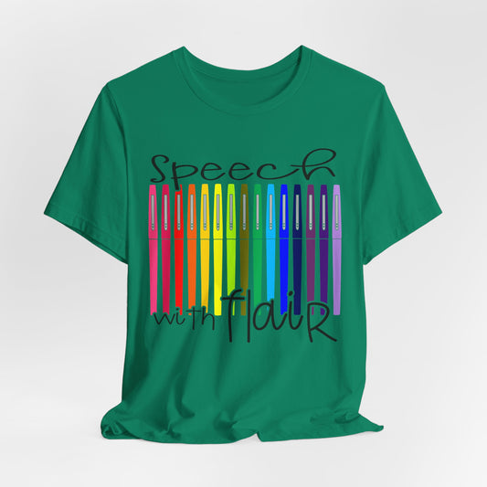 Rainbow Flair Pen School Staff Tee - Speech With Flair