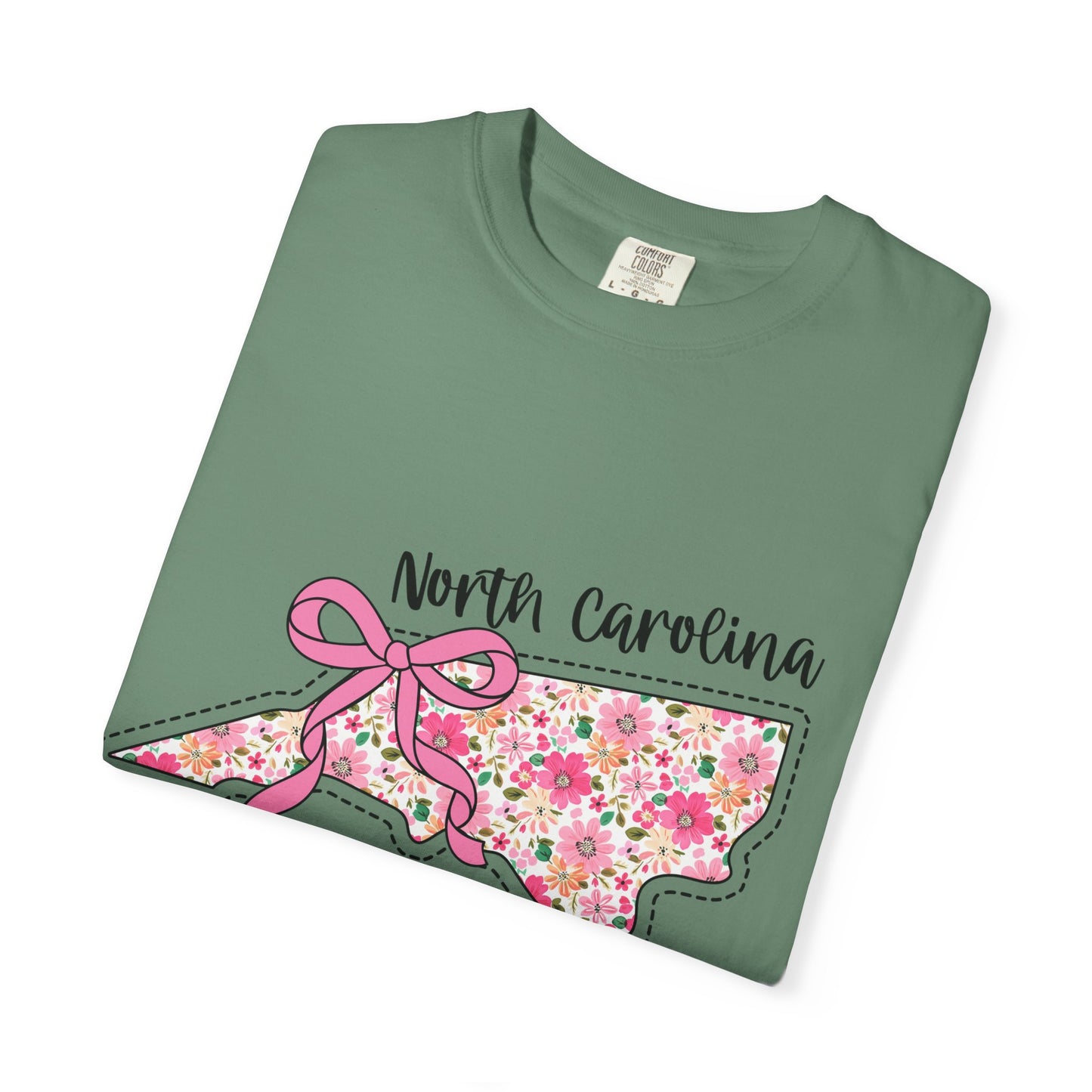 North Carolina Floral T-Shirt | Unisex Garment-Dyed Tee | Casual Wear, Spring/Summer Fashion