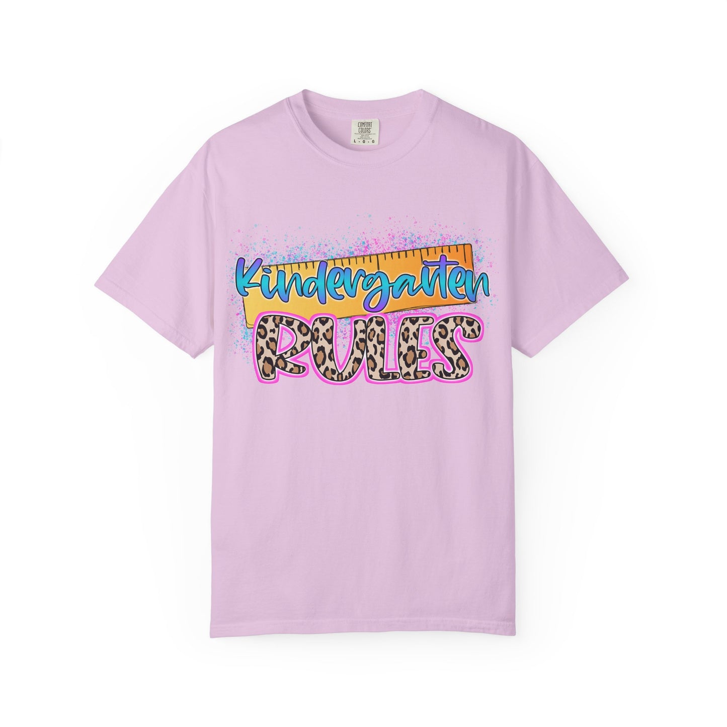 Kindergarten Rules T-Shirt, Fun Preschool Shirt, Unisex Garment-Dyed Tee, Back to School Top, Teacher Gift