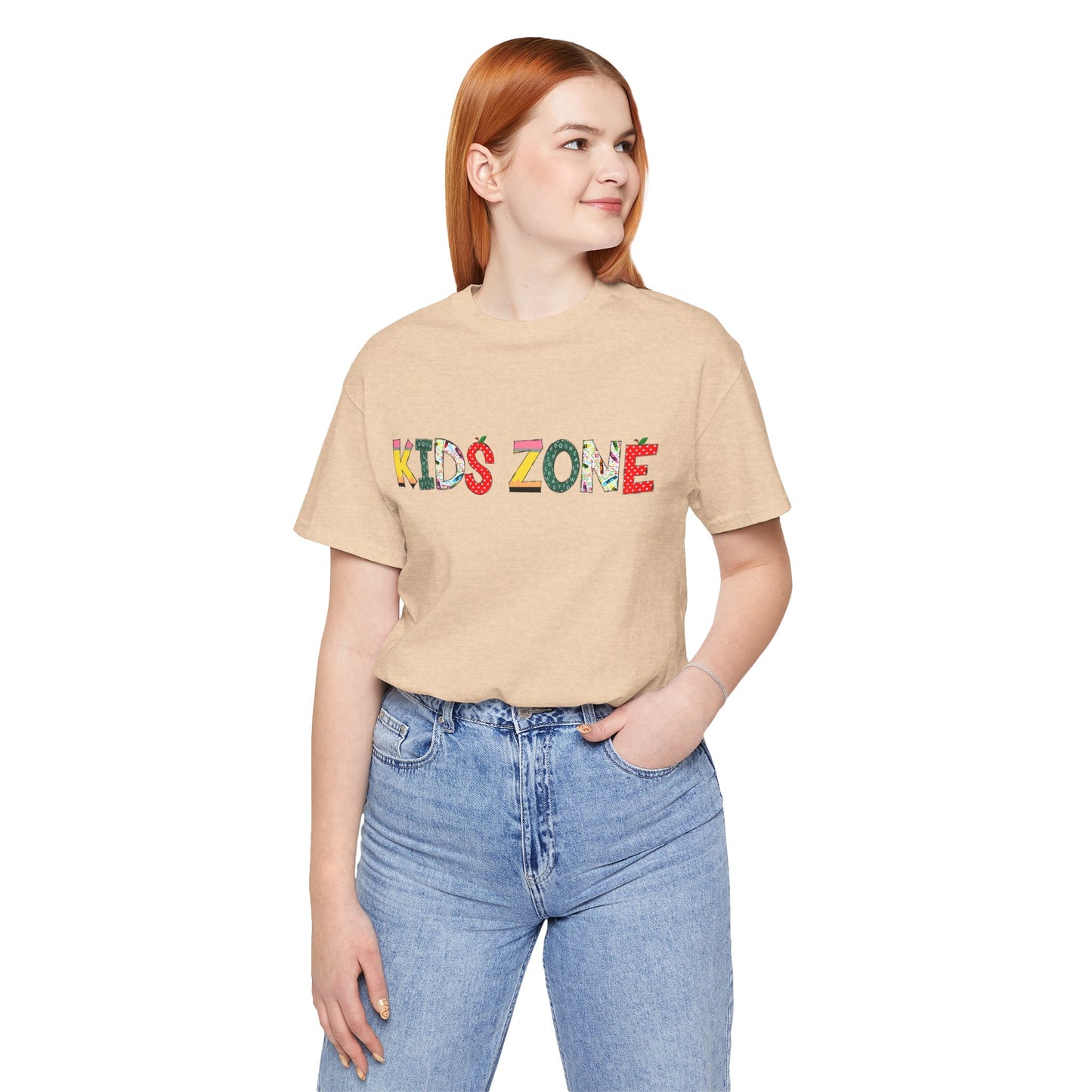 Kids Zone Daycare T-Shirt — School Print Lettering