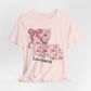 Louisiana Floral State Tee — Pink Bow & Script