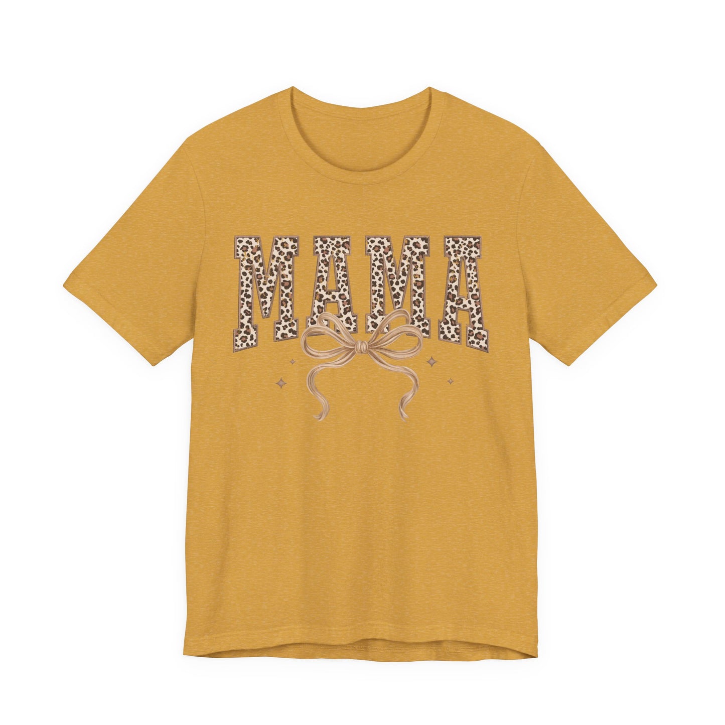 Mama Leopard Print Tee — Floral Bow Mother's Day Shirt