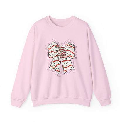Christmas Tree Cake Bow Christmas Crewneck