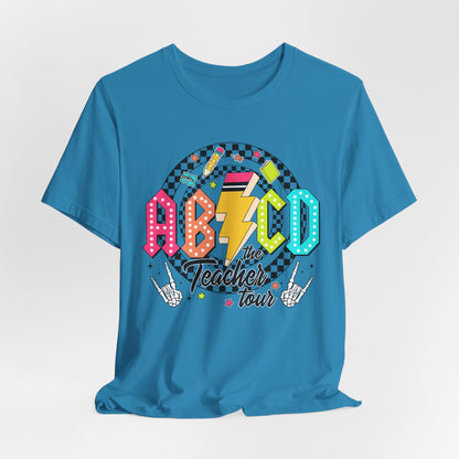 Retro ABCD Rock Tour Teacher Tee