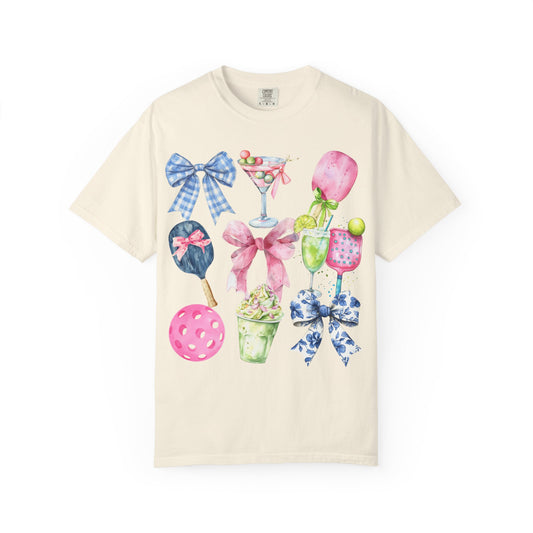 Pickleball Coucette T-Shirt with Cheerful Designs, Summer Vibe Tee, Casual Gift Idea