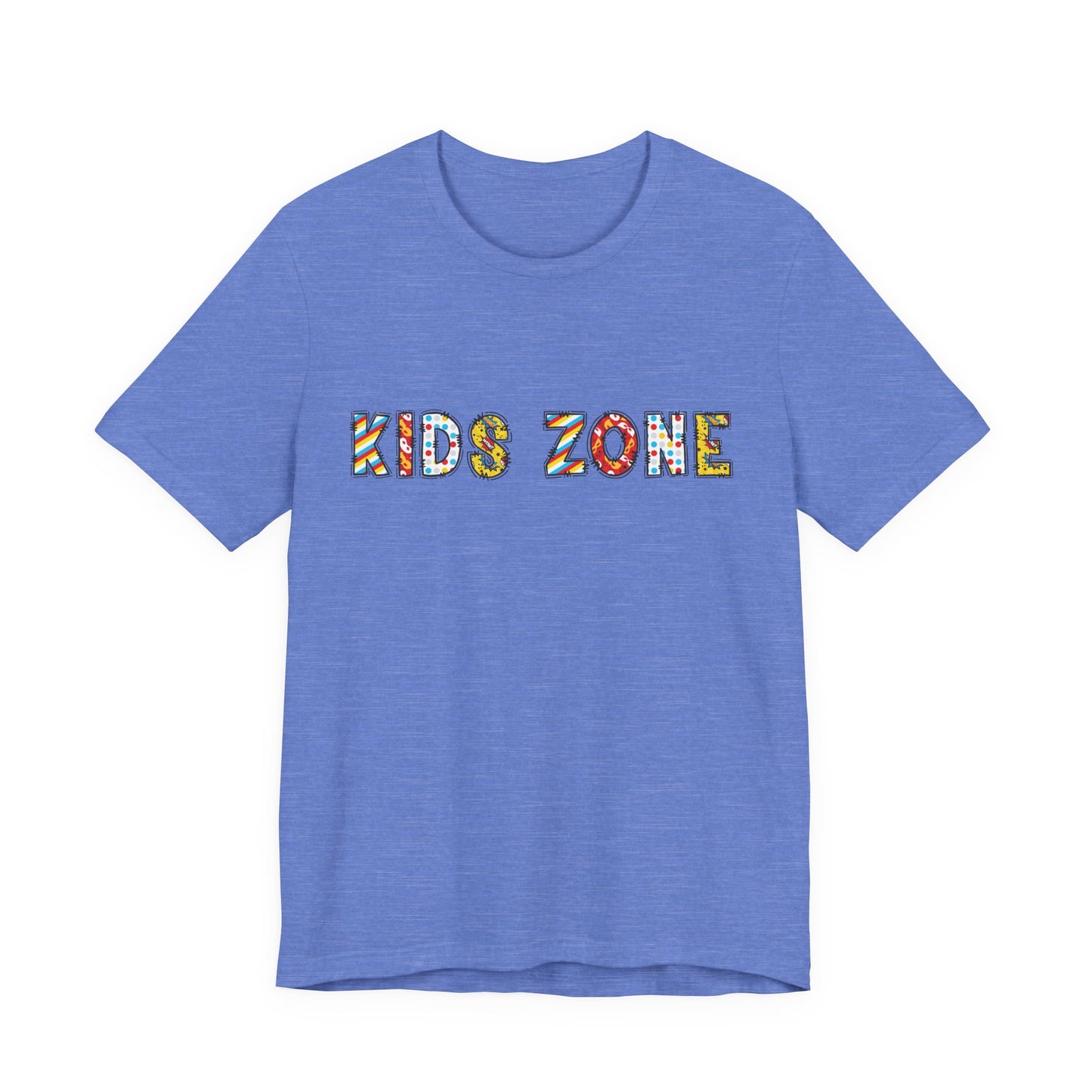Kids Zone Daycare T-Shirt — Superhero Lettering
