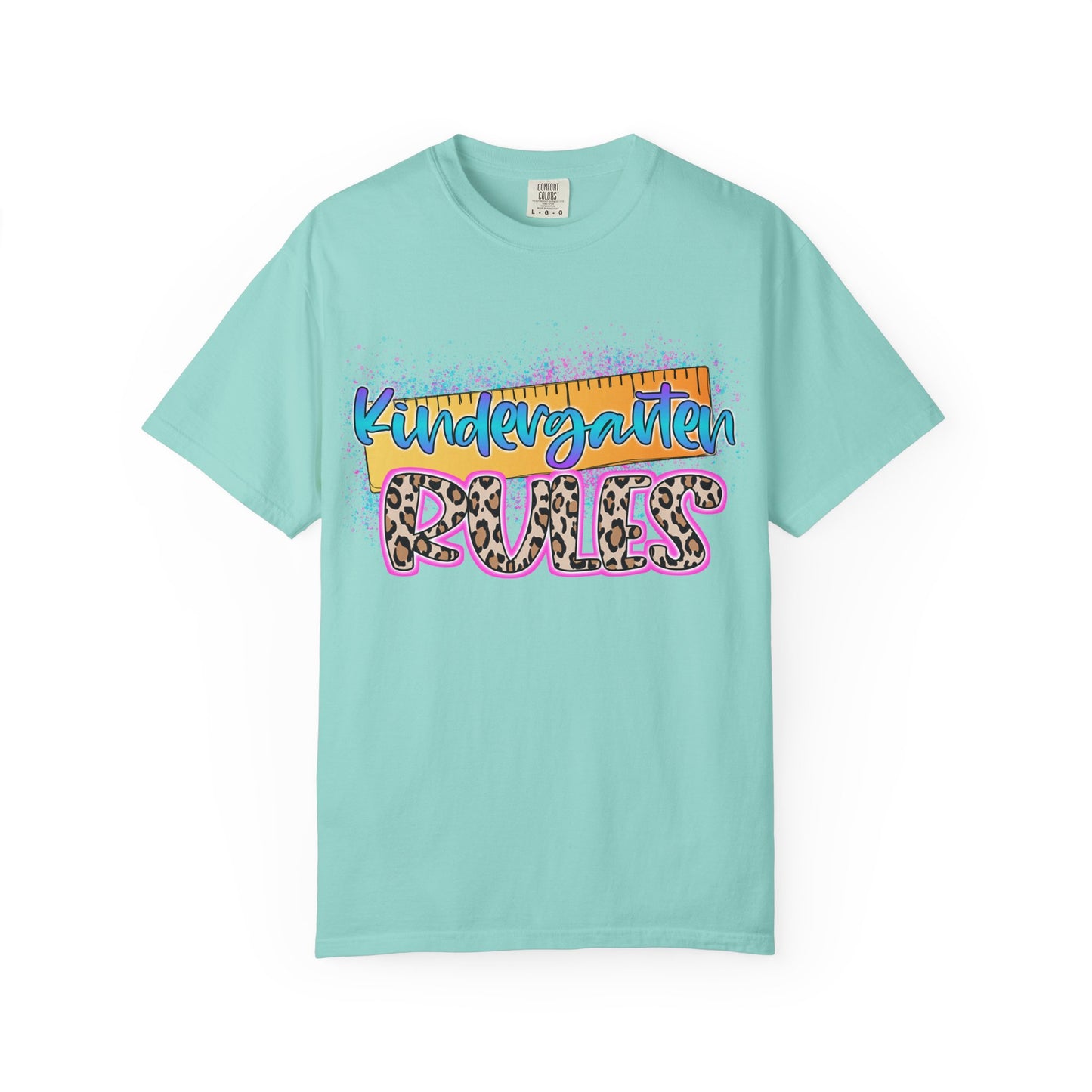 Kindergarten Rules T-Shirt, Fun Preschool Shirt, Unisex Garment-Dyed Tee, Back to School Top, Teacher Gift