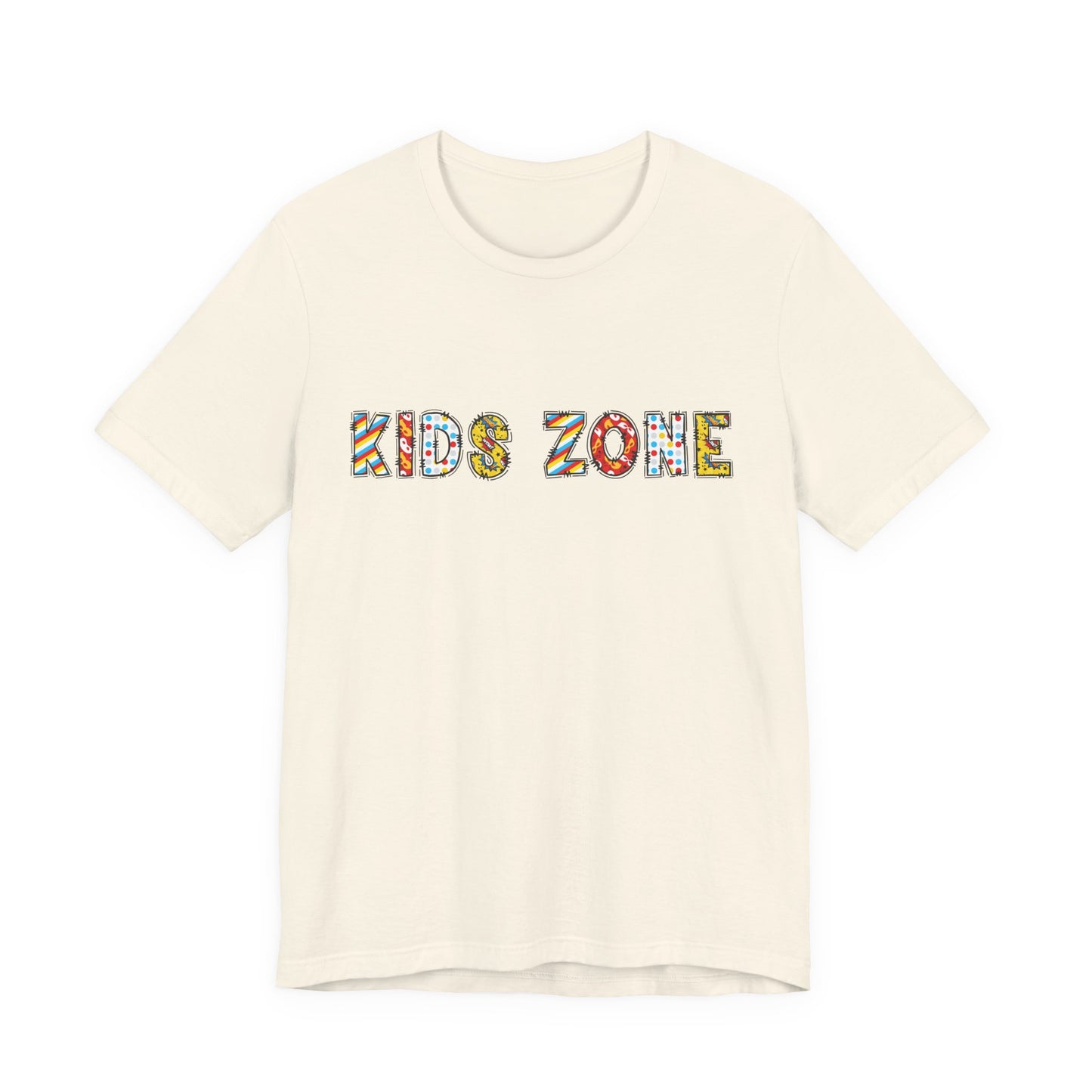 Kids Zone Daycare T-Shirt — Superhero Lettering