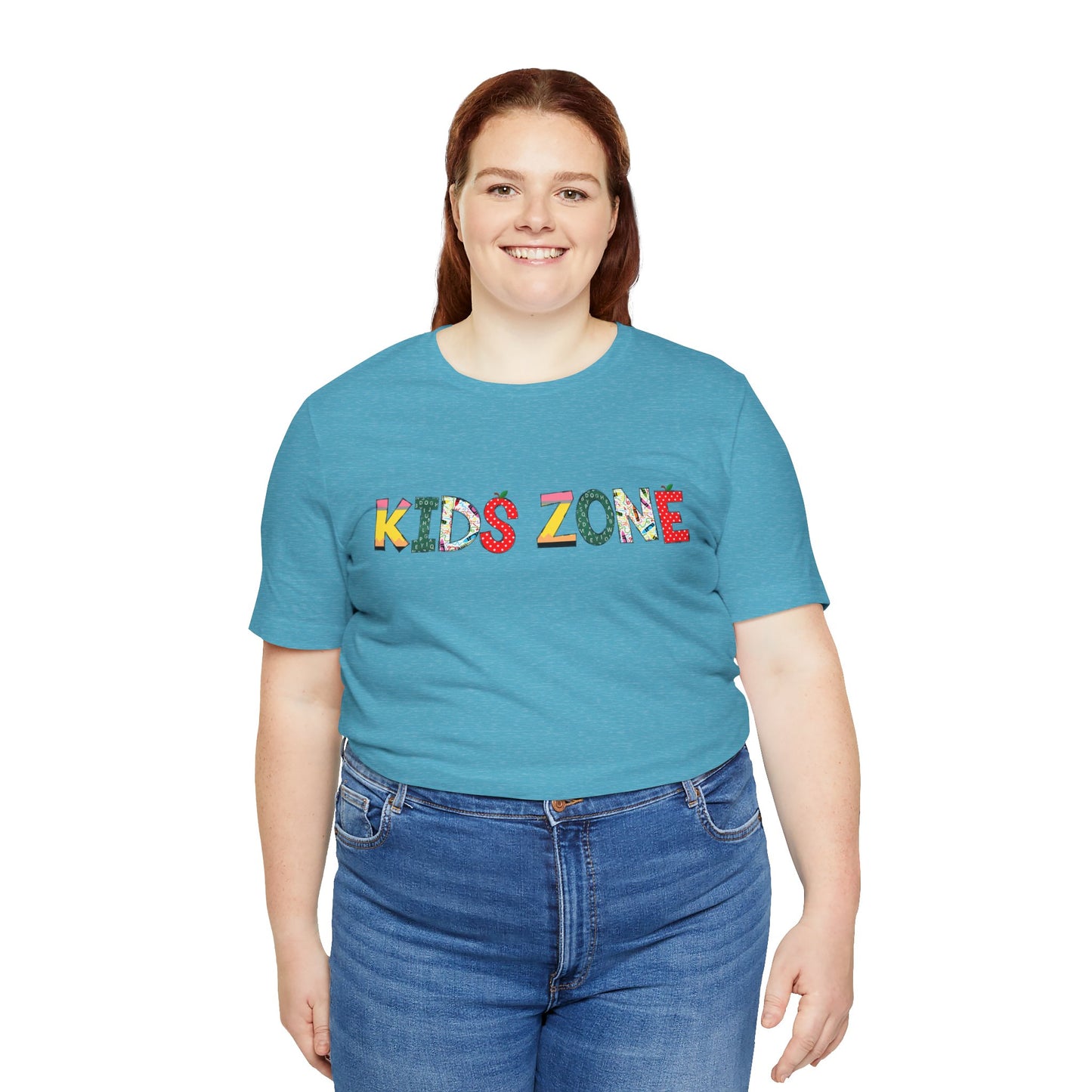 Kids Zone Daycare T-Shirt — School Print Lettering