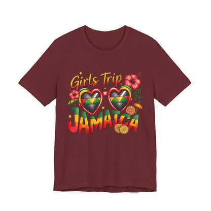 Jamaica Girls Trip T-Shirt 2026 – Tropical Heart Sunglasses Beach Tee