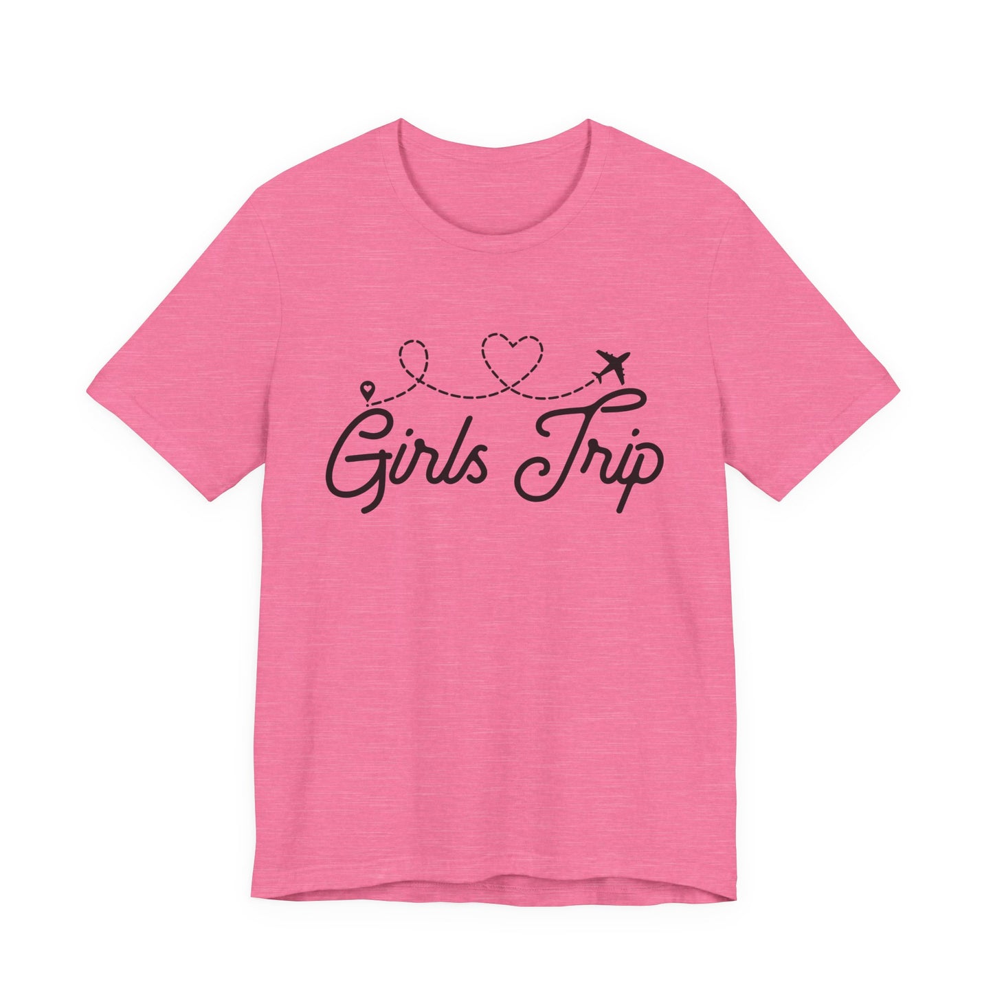Girls Trip T-Shirt — Cute Plane Heart Graphic Tee for Bachelorette & Vacation