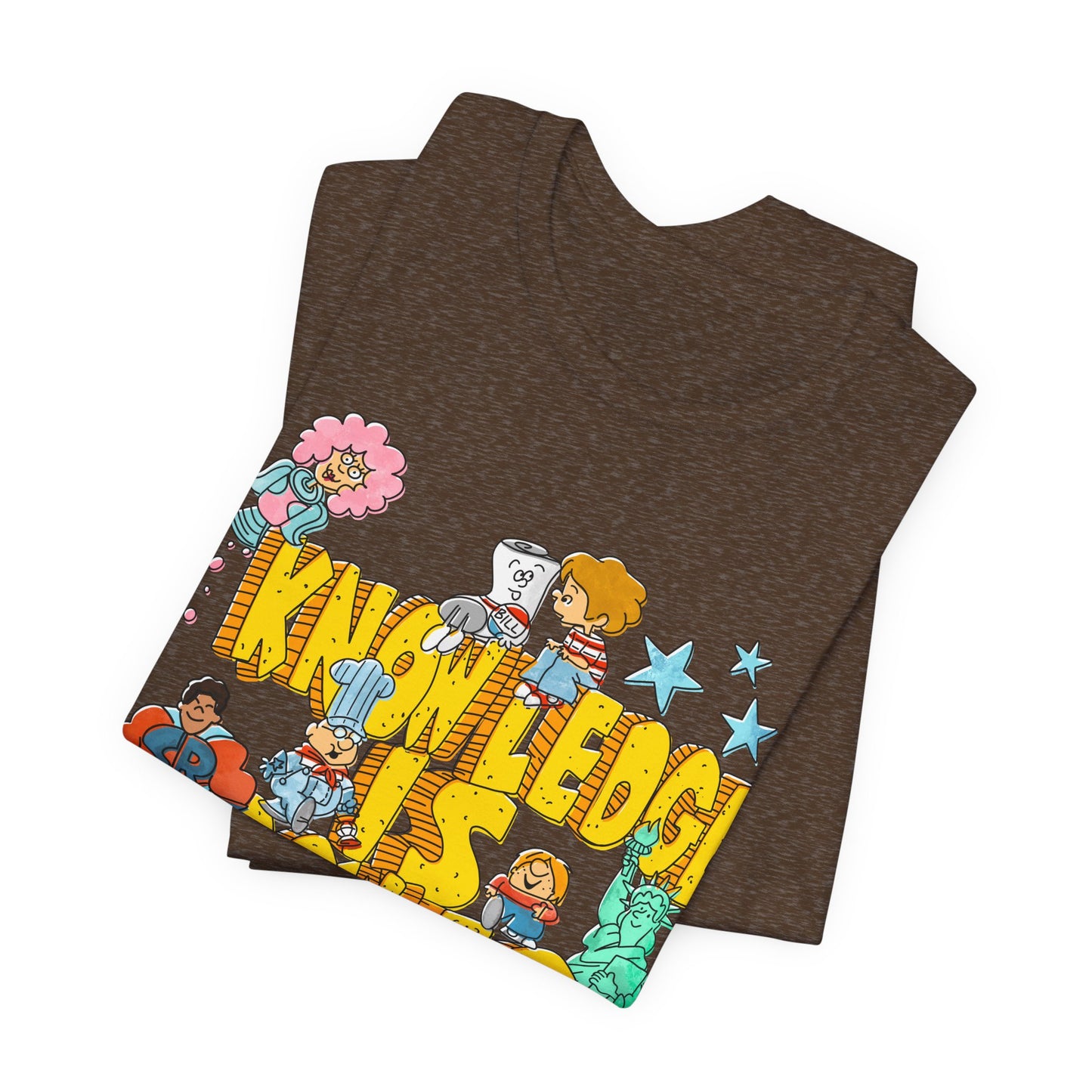 Knowledge Is Power Retro Vintage Graphic Tee