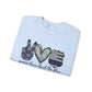 Peace Love Back the Blue Crewneck Sweatshirt
