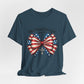 One Nation Under God Patriotic T-shirt with Bow Design