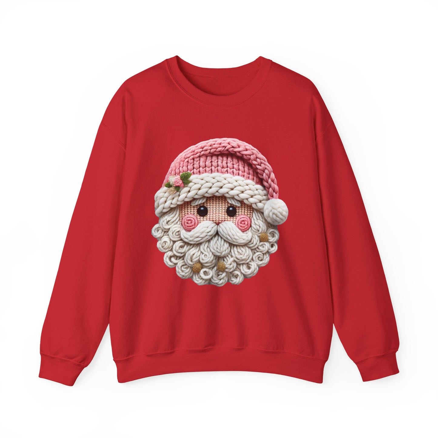 Knit Santa Christmas Crewneck Sweatshirt