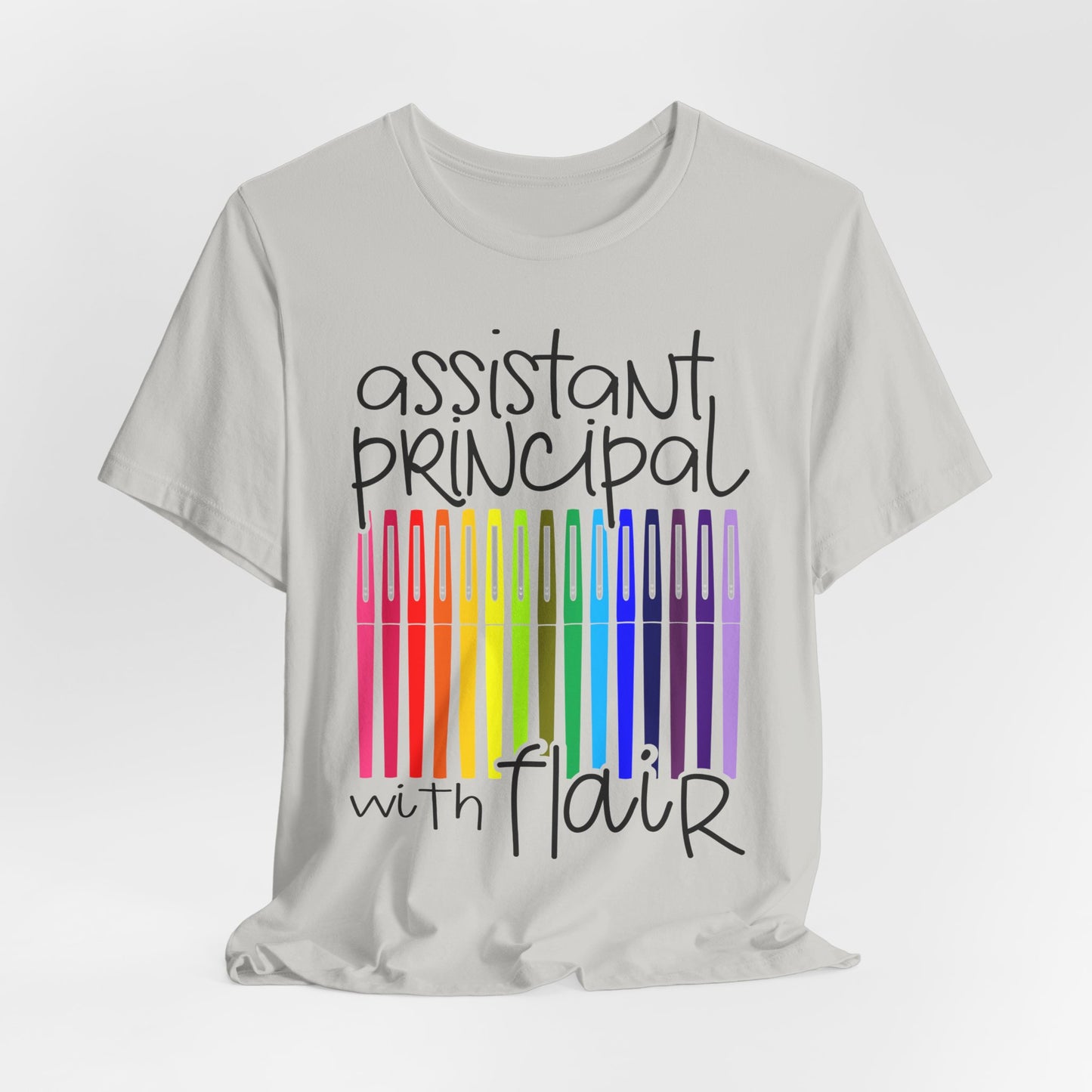 Rainbow Flair Pen School Staff Tee - Assistant Principal With Flair