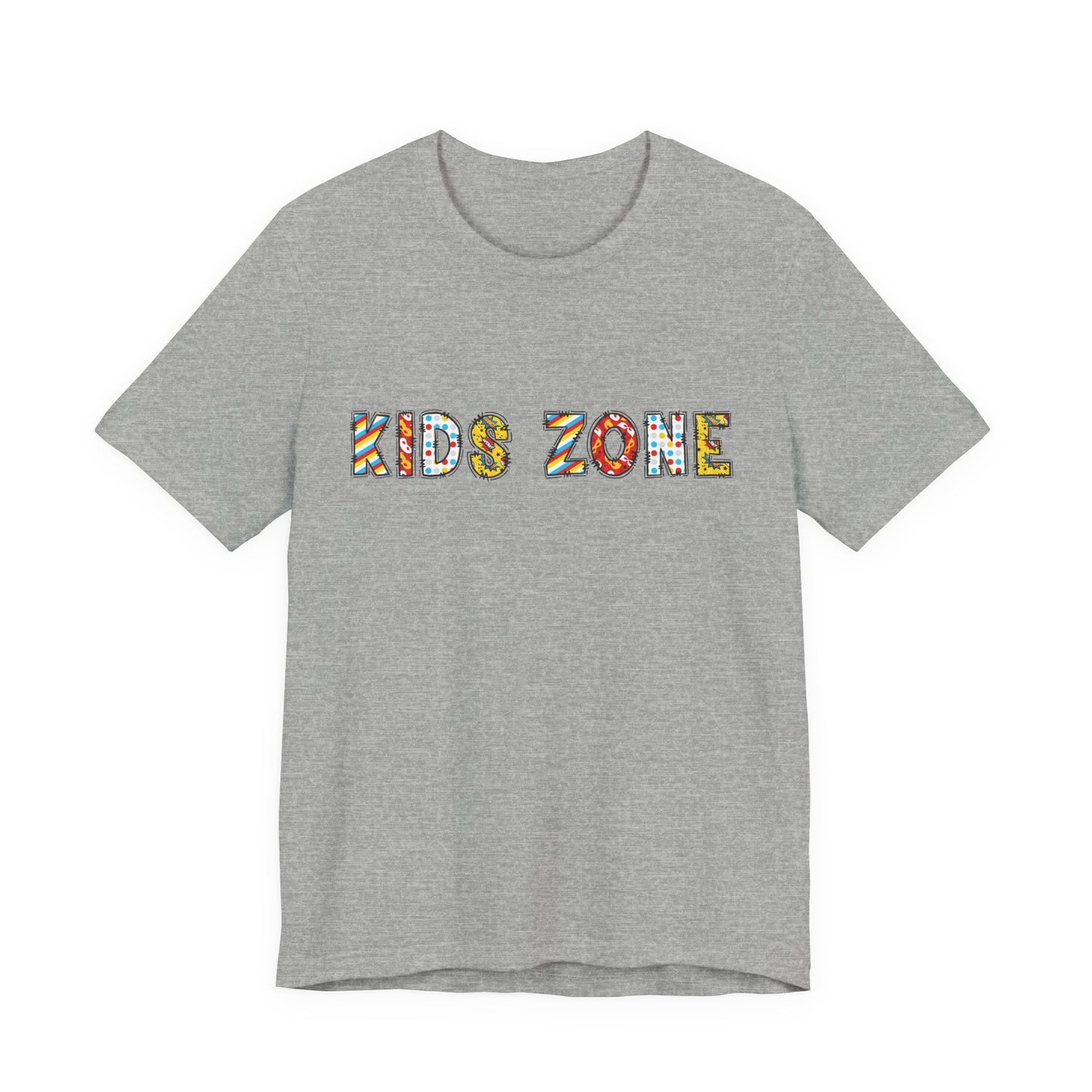 Kids Zone Daycare T-Shirt — Superhero Lettering