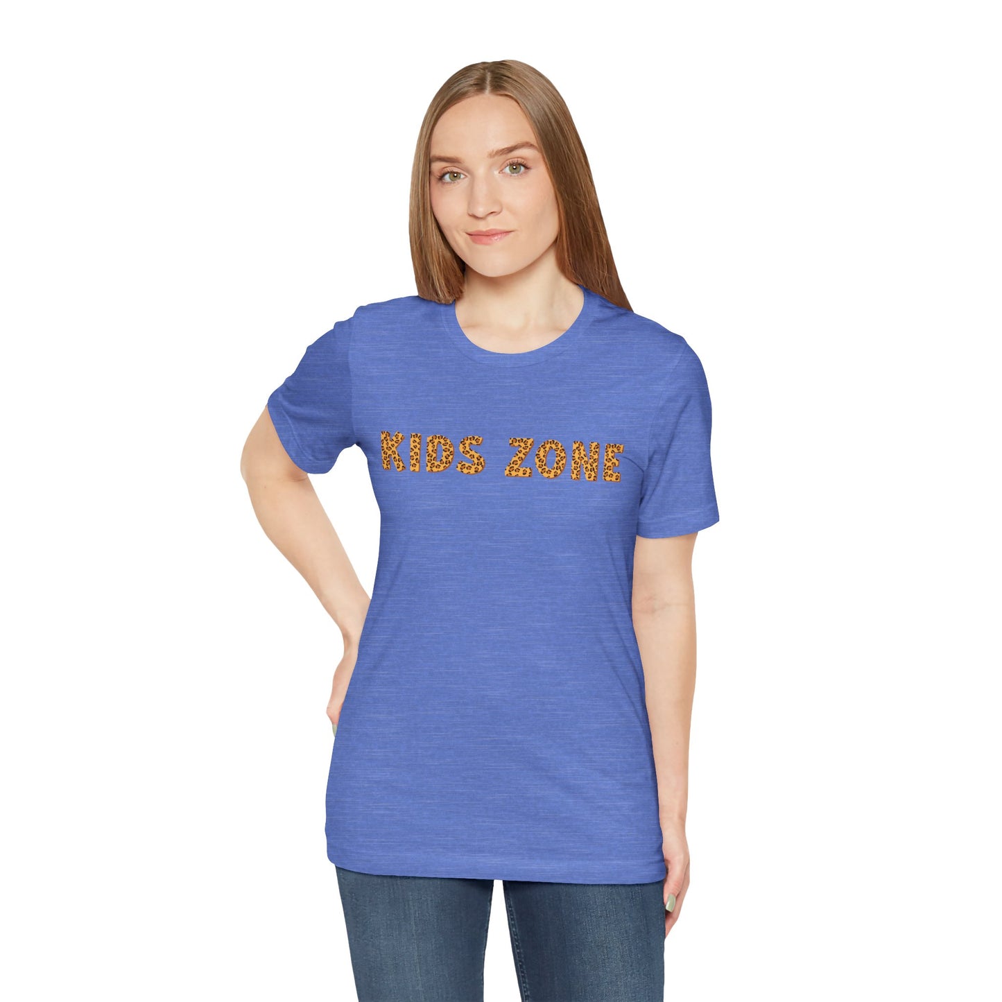 Kids Zone Daycare T-Shirt — Leopard Lettering
