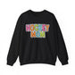 Colorful Dalmation Print Hockey Mom Crewneck Sweatshirt