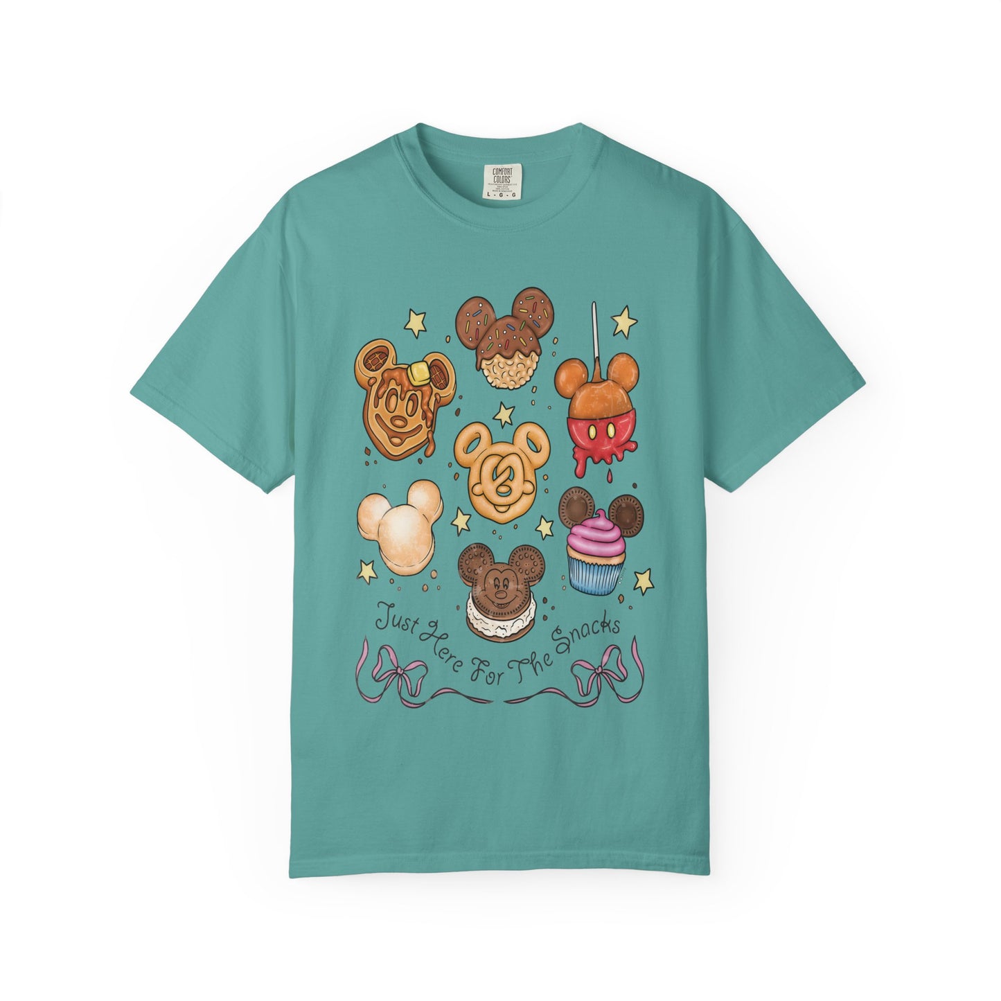 Cute Snack Character T-Shirt — “Just Here for the Snacks” Graphic Tee
