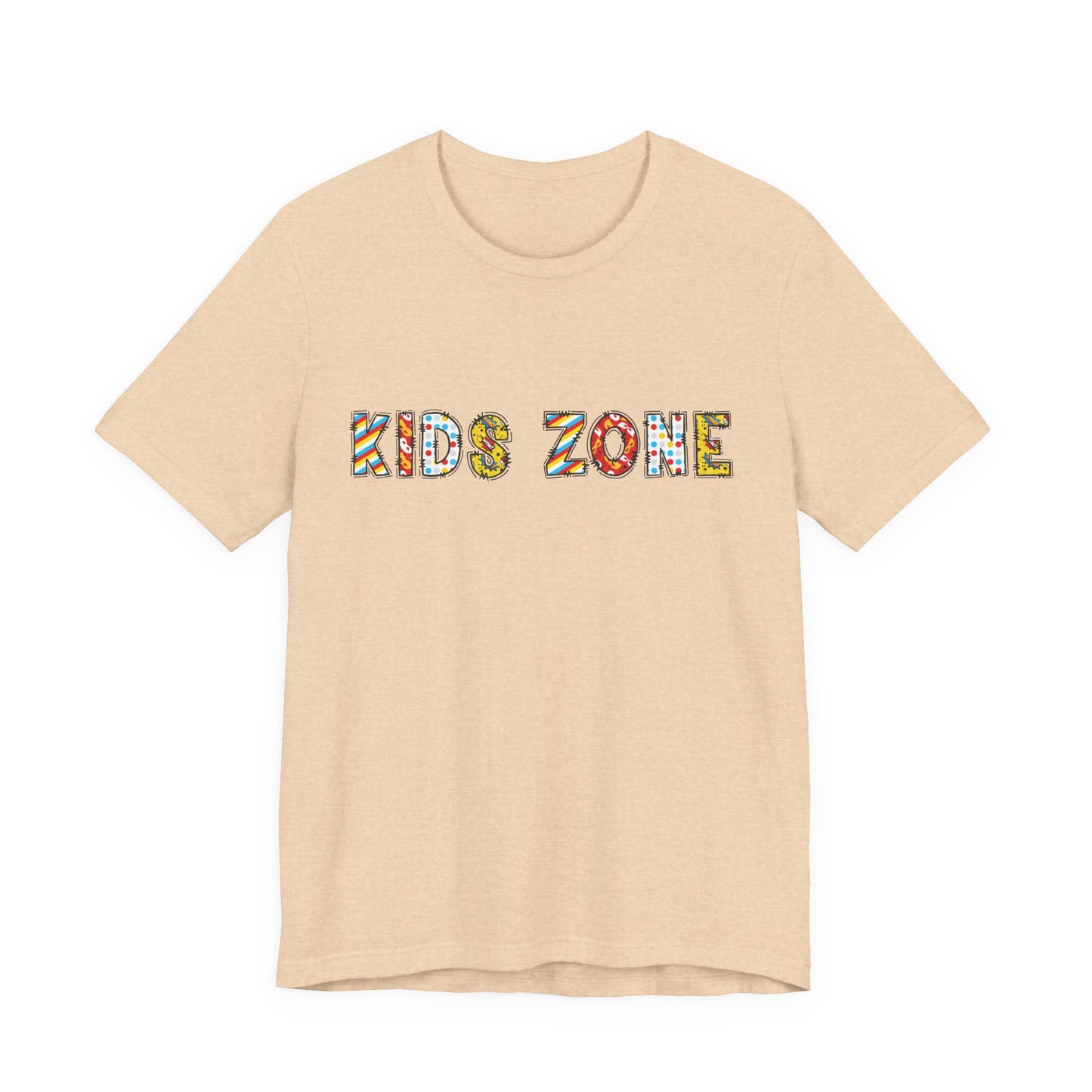 Kids Zone Daycare T-Shirt — Superhero Lettering