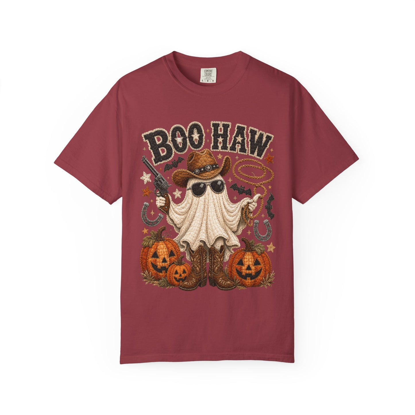 Boo Haw Cowboy Halloween Ghost T-Shirt