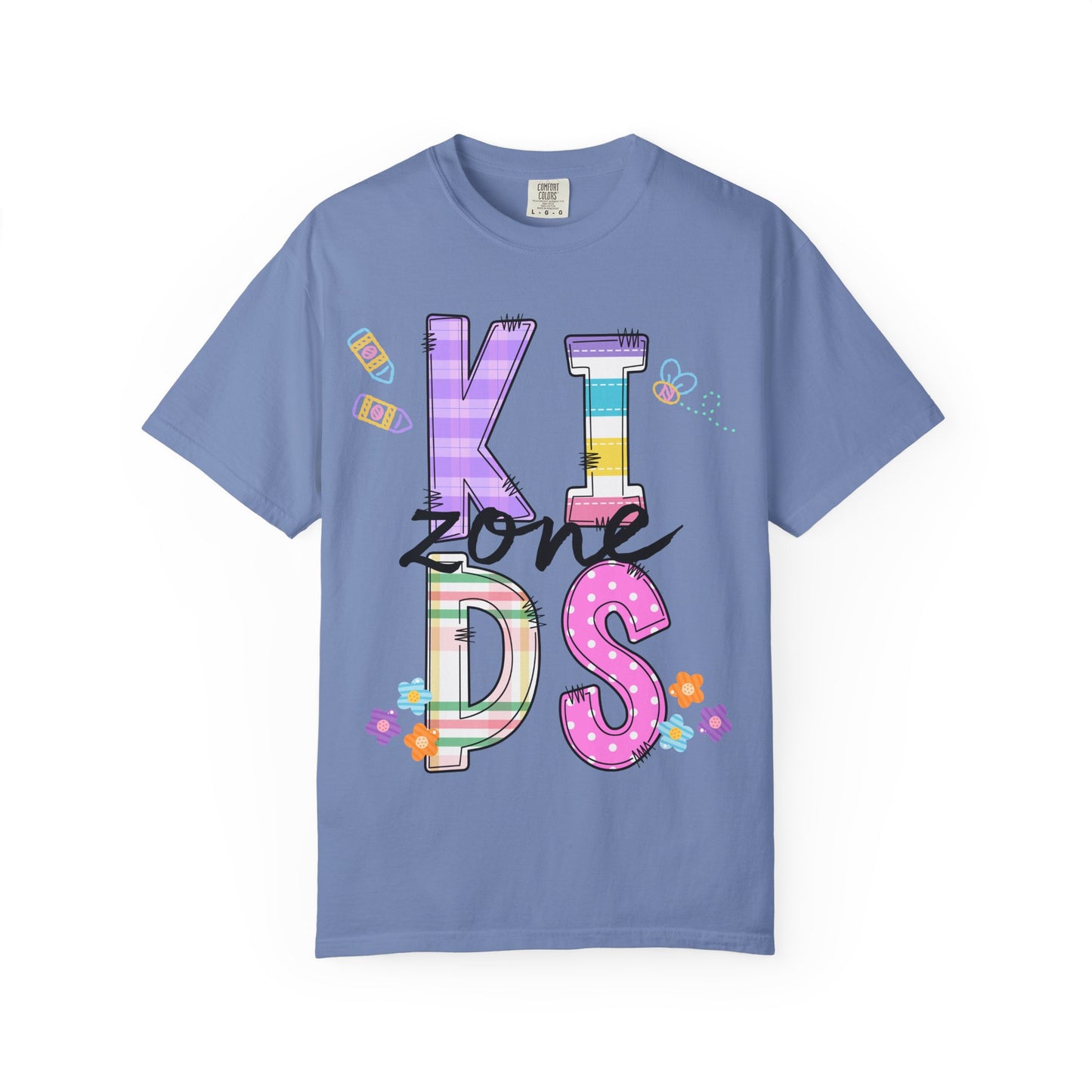 Kids Zone Daycare Comfort Colors Tee - Spring Pastels Stacked