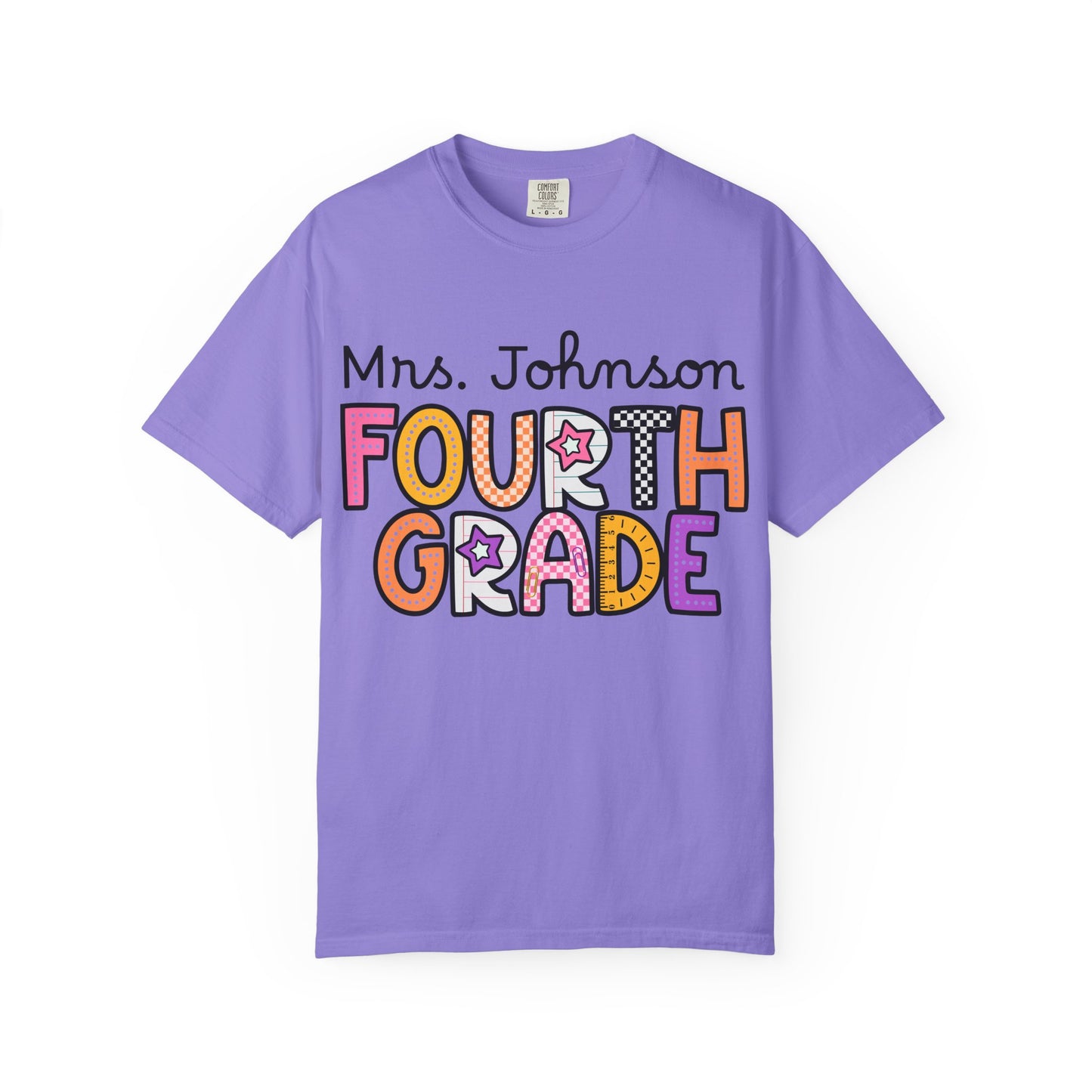 Personalized Fourth Grade Teacher T-Shirt